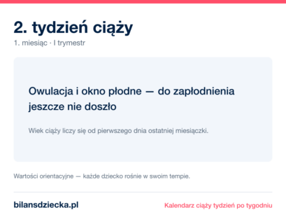 2. tydzień ciąży — owulacja i okno płodne — do zapłodnienia jeszcze nie doszło