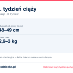 37. tydzień ciąży — dziecko mierzy 48–49 cm, waży 2,9–3 kg