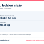 38. tydzień ciąży — dziecko mierzy blisko 50 cm, waży ok. 3 kg