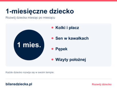 1-miesięczne dziecko: kolki i płacz, sen w kawałkach, pępek, wizyty położnej