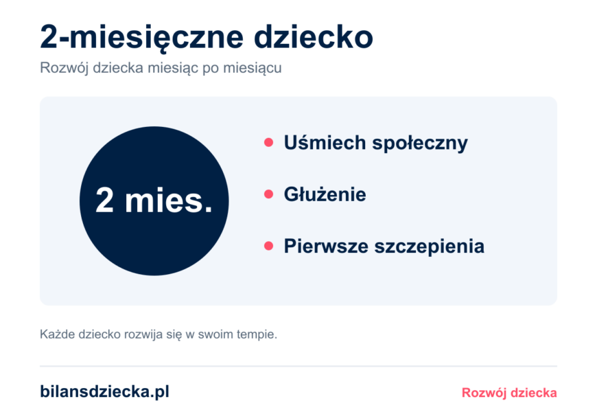 2-miesięczne dziecko: uśmiech społeczny, głużenie, pierwsze szczepienia
