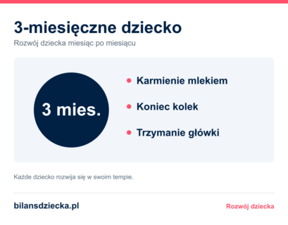 3-miesięczne dziecko: karmienie mlekiem, koniec kolek, trzymanie główki