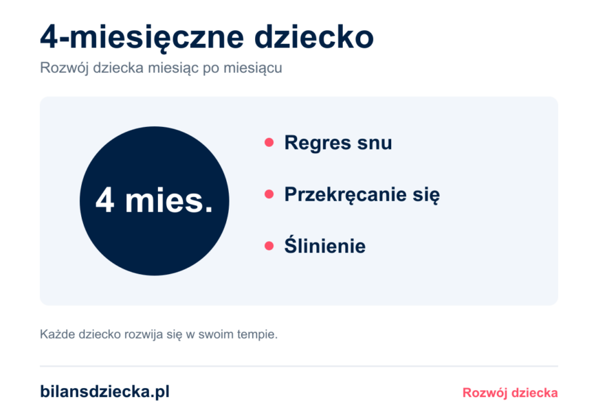 4-miesięczne dziecko: regres snu, przekręcanie się, ślinienie