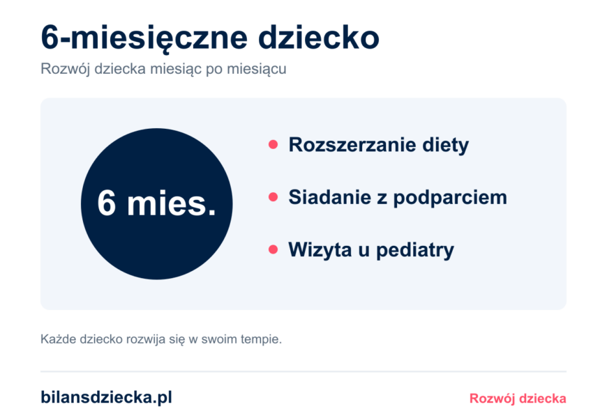 6-miesięczne dziecko: rozszerzanie diety, siadanie z podparciem, wizyta u pediatry