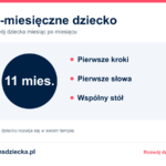 11-miesięczne dziecko: pierwsze kroki, pierwsze słowa, wspólny stół