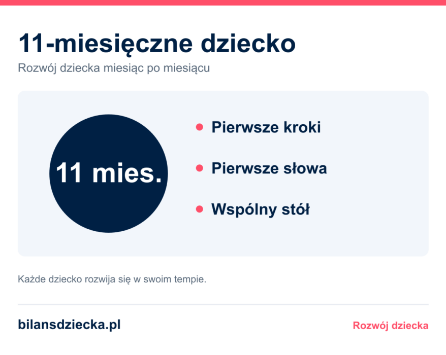 11-miesięczne dziecko: pierwsze kroki, pierwsze słowa, wspólny stół